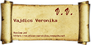 Vajdics Veronika névjegykártya