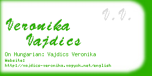 veronika vajdics business card